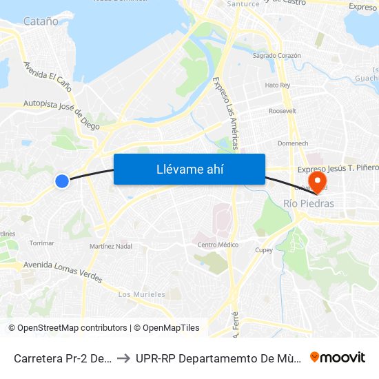 Carretera Pr-2 Despues Calle B to UPR-RP Departamemto De Mùsica Edif. Agustin Stahl map