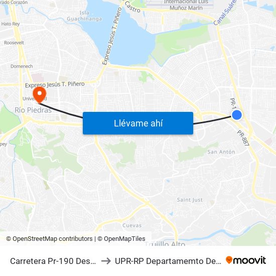 Carretera Pr-190 Despues Calle Belén Ayala to UPR-RP Departamemto De Mùsica Edif. Agustin Stahl map