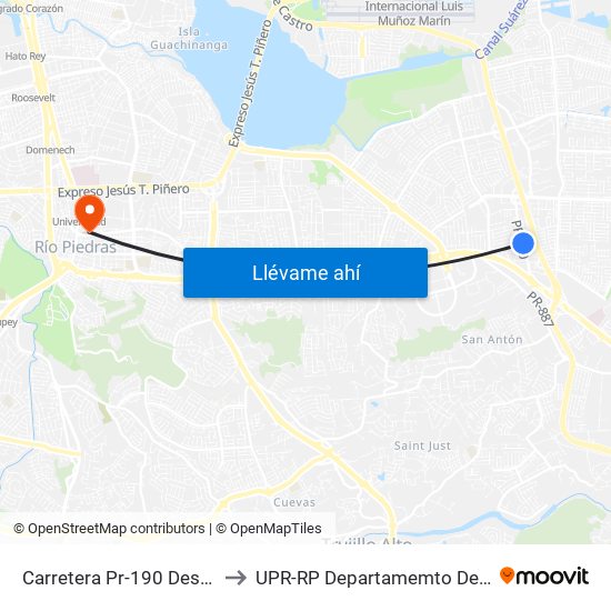 Carretera Pr-190 Despues Calle San Damian to UPR-RP Departamemto De Mùsica Edif. Agustin Stahl map