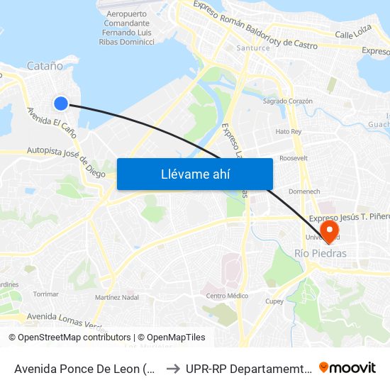 Avenida Ponce De Leon (Pr-24) Despues Calle Celso Barbosa to UPR-RP Departamemto De Mùsica Edif. Agustin Stahl map