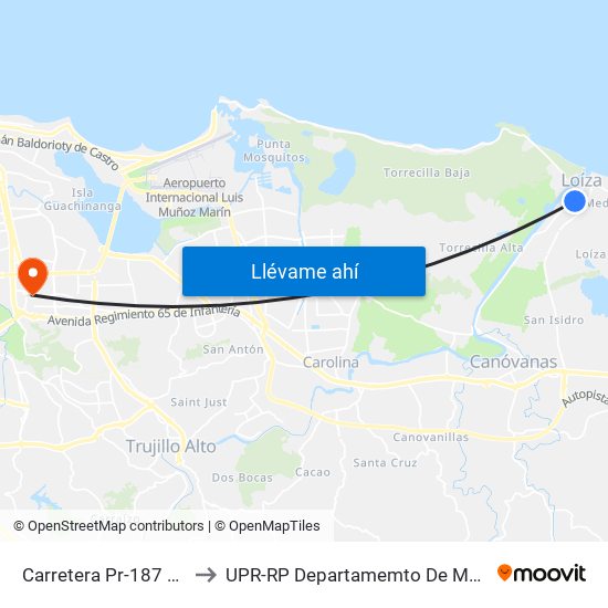 Carretera Pr-187 Despues Pr-951 to UPR-RP Departamemto De Mùsica Edif. Agustin Stahl map