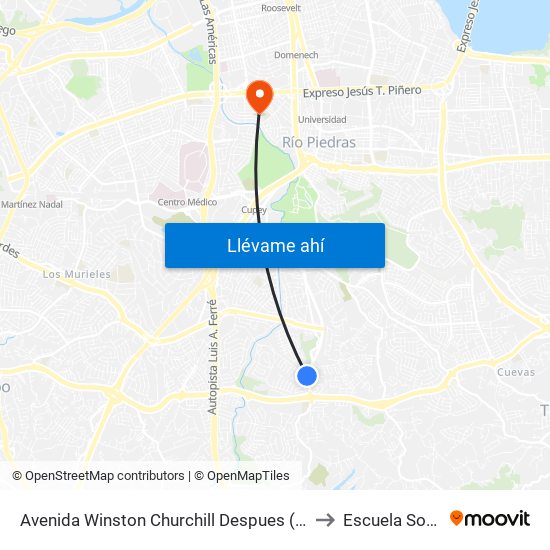 Avenida Winston Churchill Despues (Pr-176) Avenida Victor M. Labiosa to Escuela Sotero Figueroa map