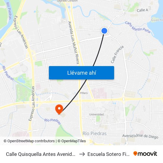 Calle Quisquella Antes Avenida Barbosa to Escuela Sotero Figueroa map