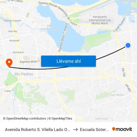 Avenida Roberto S. Vilella Lado Opuesto Calle Castilla to Escuela Sotero Figueroa map
