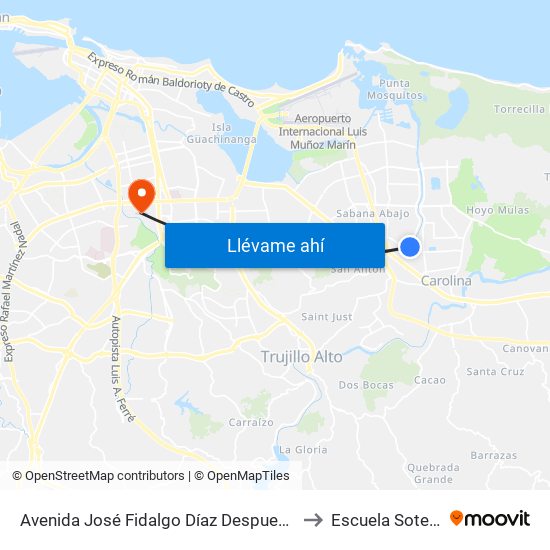 Avenida José Fidalgo Díaz Despues Lado Opuesto Vía Leticia to Escuela Sotero Figueroa map