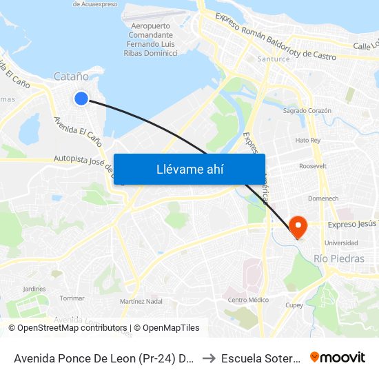 Avenida Ponce De Leon (Pr-24) Despues Callejon 154 to Escuela Sotero Figueroa map
