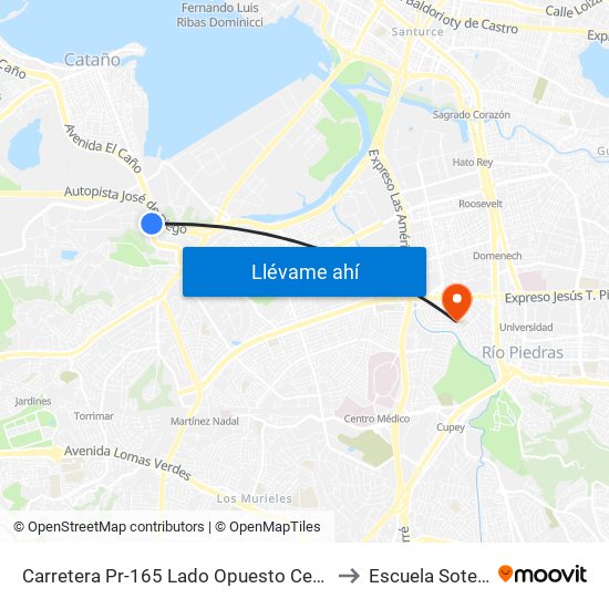 Carretera Pr-165 Lado Opuesto Centro De Distribucion Amelia to Escuela Sotero Figueroa map