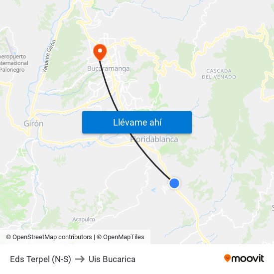 Eds Terpel (N-S) to Uis Bucarica map