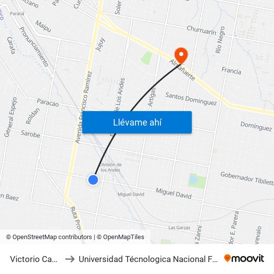 Victorio Camerano, 2000 to Universidad Técnologica Nacional Facultad Regional Paraná (Utn Frp) map