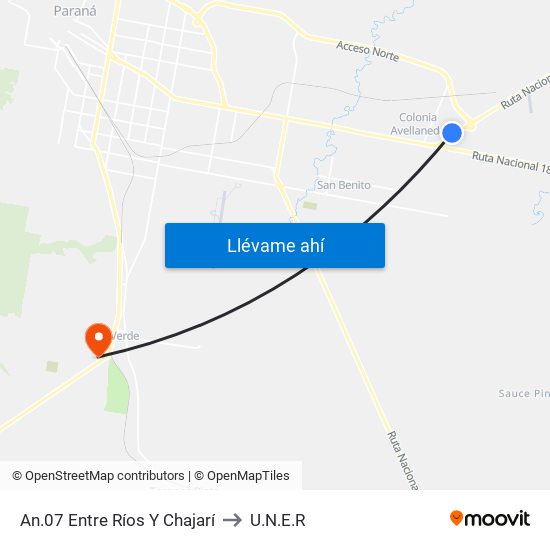 An.07 Entre Ríos Y Chajarí to U.N.E.R map