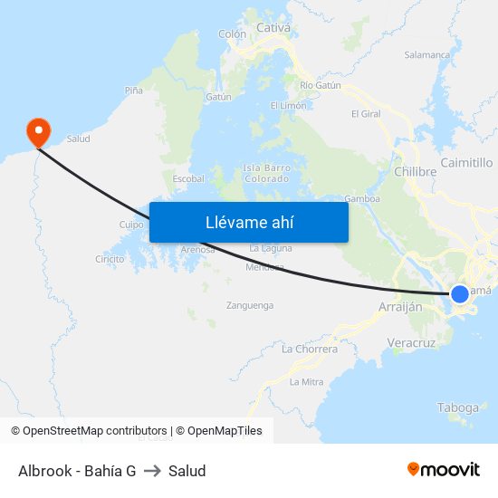 Albrook - Bahía G to Salud map