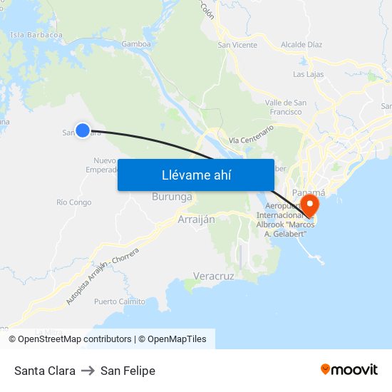 Santa Clara to San Felipe map