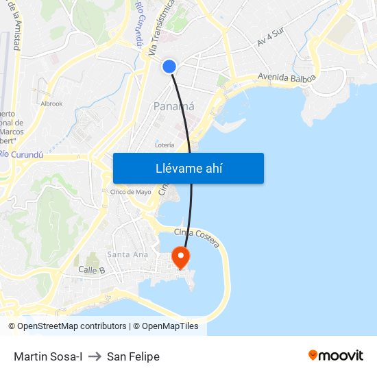 Martin Sosa-I to San Felipe map