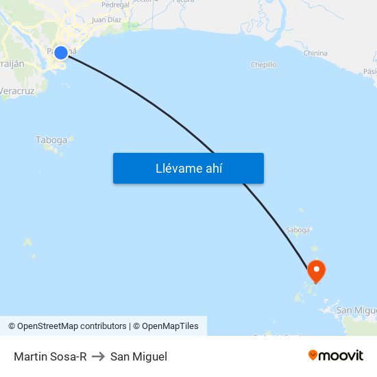 Martin Sosa-R to San Miguel map