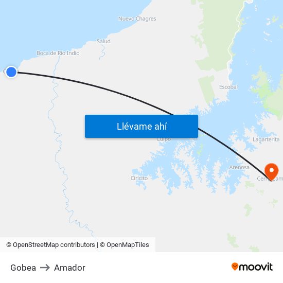 Gobea to Amador map