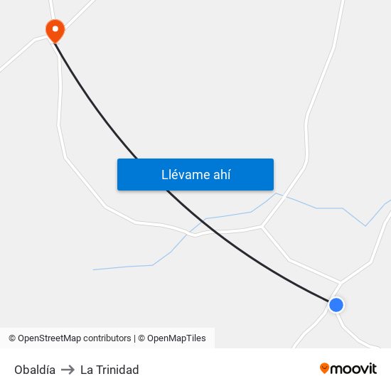 Obaldía to La Trinidad map