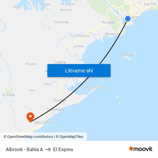 Albrook - Bahía A to El Espino map