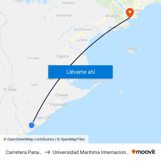 Carretera Panamericana, 62-84 to Universidad Marítima Internacional De Panamá (Umip) Edif. 1033 map