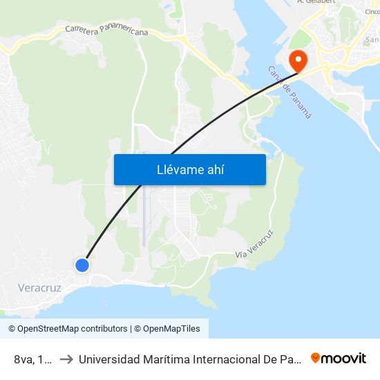 8va, 198-19 to Universidad Marítima Internacional De Panamá (Umip) Edif. 1033 map