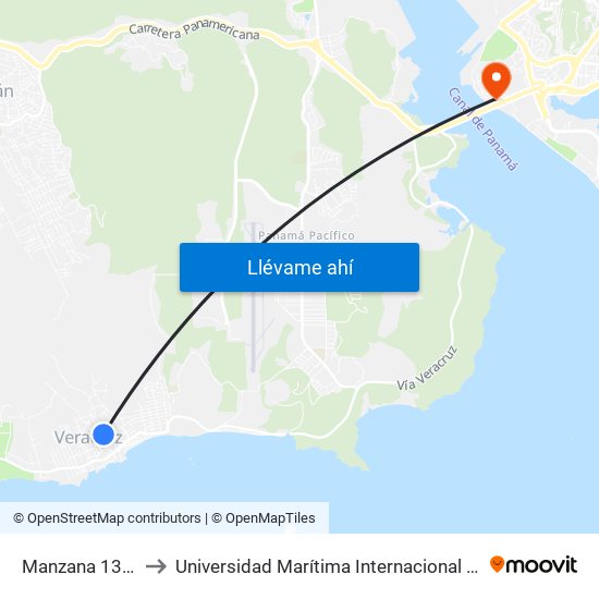 Manzana 130105, 240-9 to Universidad Marítima Internacional De Panamá (Umip) Edif. 1033 map