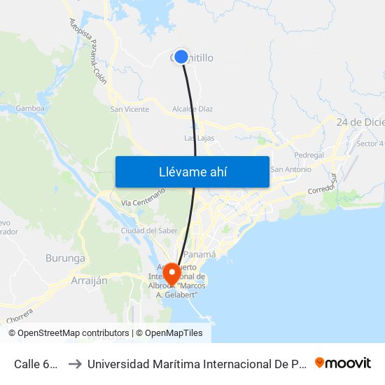 Calle 610, 610 to Universidad Marítima Internacional De Panamá (Umip) Edif. 1033 map