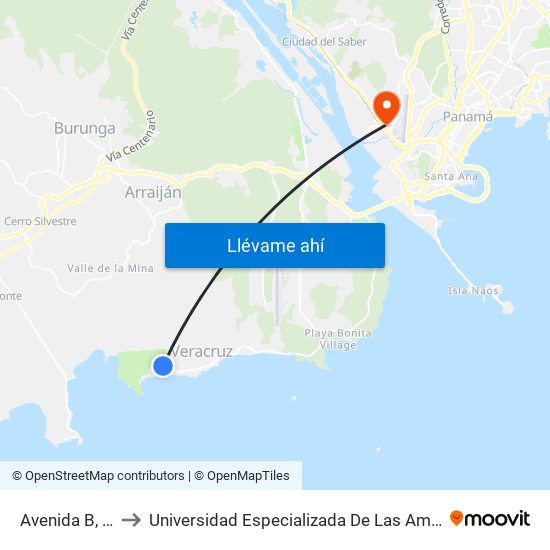 Avenida B, 299-5 to Universidad Especializada De Las Americas (Udelas) map