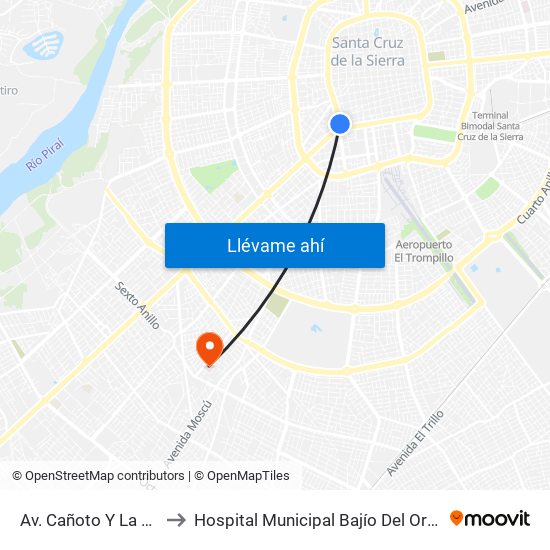 Av. Cañoto Y La Riva to Hospital Municipal Bajío Del Oriente map