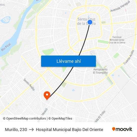 Murillo, 230 to Hospital Municipal Bajío Del Oriente map