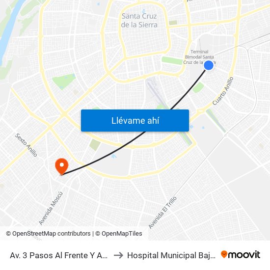 Av. 3 Pasos Al Frente Y Av. Juan Pablo II to Hospital Municipal Bajío Del Oriente map
