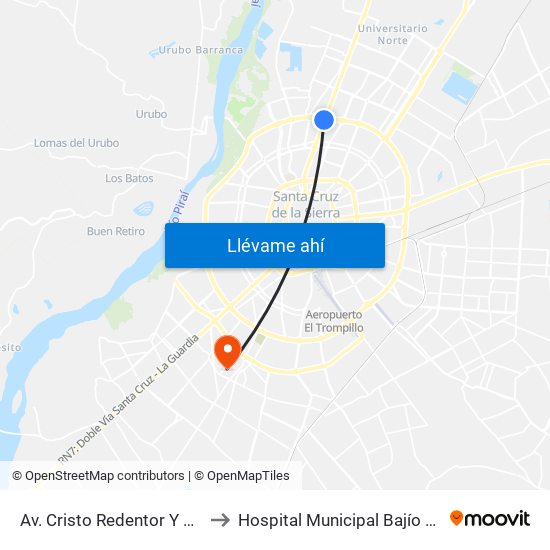 Av. Cristo Redentor Y Ciro Bravo to Hospital Municipal Bajío Del Oriente map