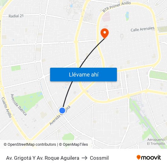 Av. Grigotá Y Av. Roque Aguilera to Cossmil map