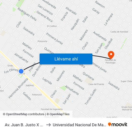 Av. Juan B. Justo X Av. Juan H. Jara A Universidad Nacional De Mar Del ...