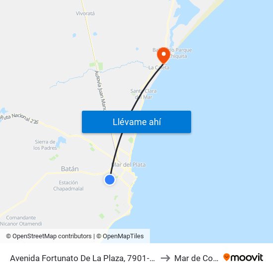 Avenida Fortunato De La Plaza, 7901-7999 to Mar de Cobo map
