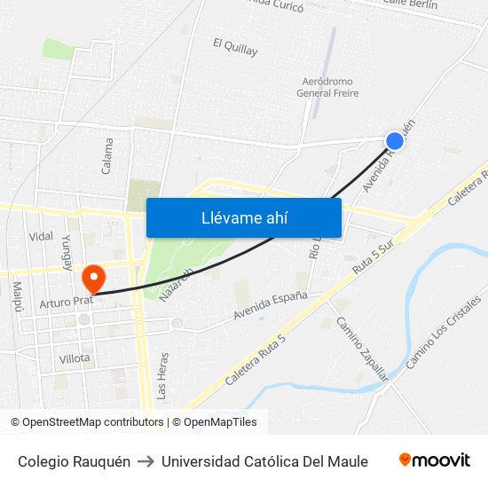 Colegio Rauquén to Universidad Católica Del Maule map