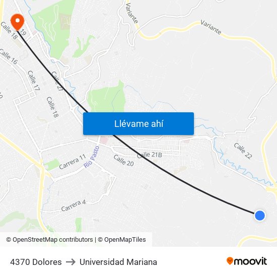 4370 Dolores to Universidad Mariana map