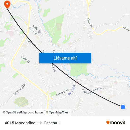 4015 Mocondino to Cancha 1 map
