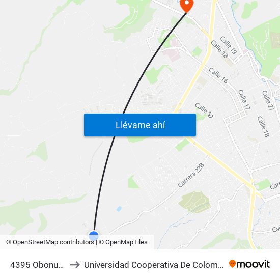 4395 Obonuco to Universidad Cooperativa De Colombia map