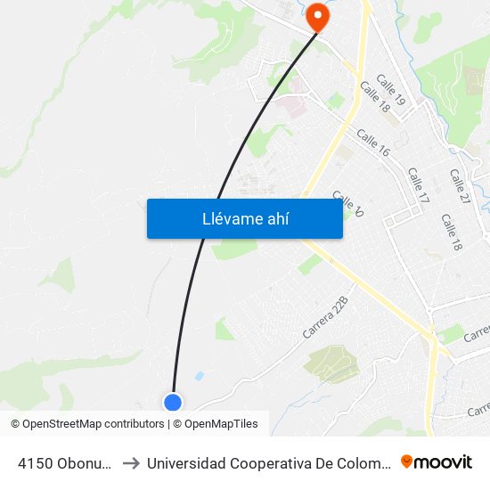 4150 Obonuco to Universidad Cooperativa De Colombia map