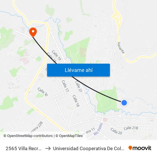 2565 Villa Recreo II to Universidad Cooperativa De Colombia map