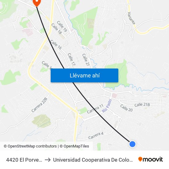 4420 El Porvenir to Universidad Cooperativa De Colombia map