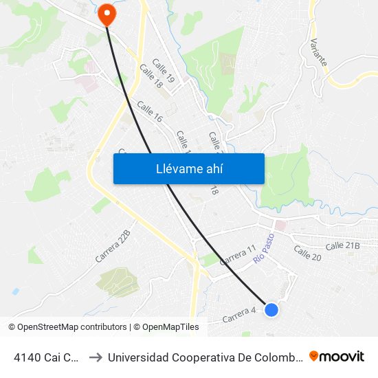 4140 Cai Ccp to Universidad Cooperativa De Colombia map