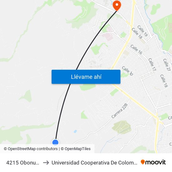 4215 Obonuco to Universidad Cooperativa De Colombia map