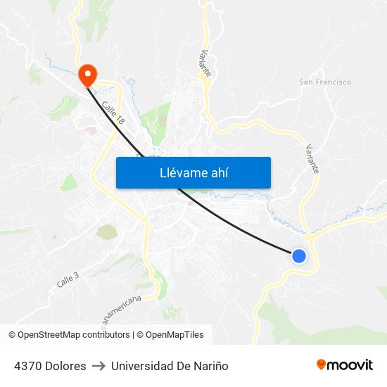 4370 Dolores to Universidad De Nariño map