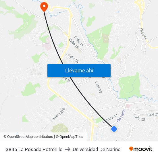 3845 La Posada Potrerillo to Universidad De Nariño map