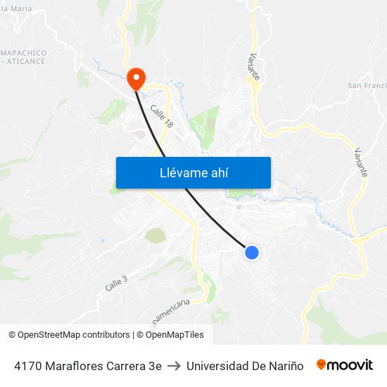 4170 Maraflores Carrera 3e to Universidad De Nariño map