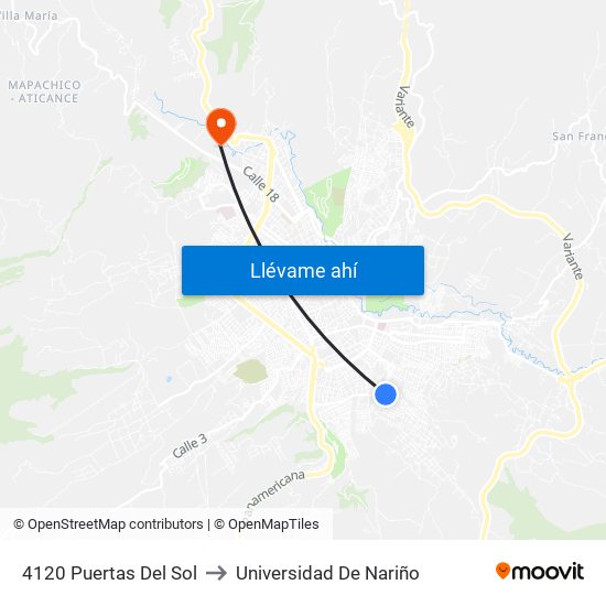4120 Puertas Del Sol to Universidad De Nariño map