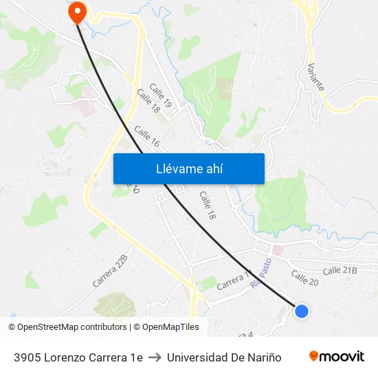 3905 Lorenzo Carrera 1e to Universidad De Nariño map