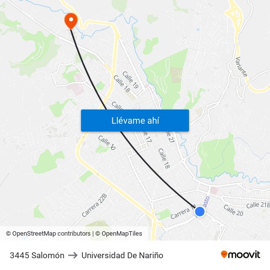 3445 Salomón to Universidad De Nariño map