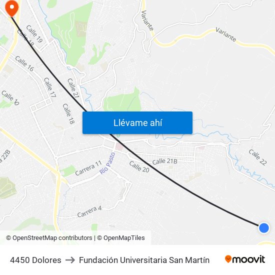 4450 Dolores to Fundación Universitaria San Martín map