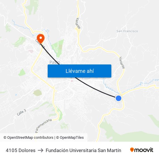 4105 Dolores to Fundación Universitaria San Martín map